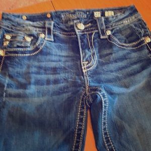 Miss Me jeans sz 27 skinny 38 leg ,very condition